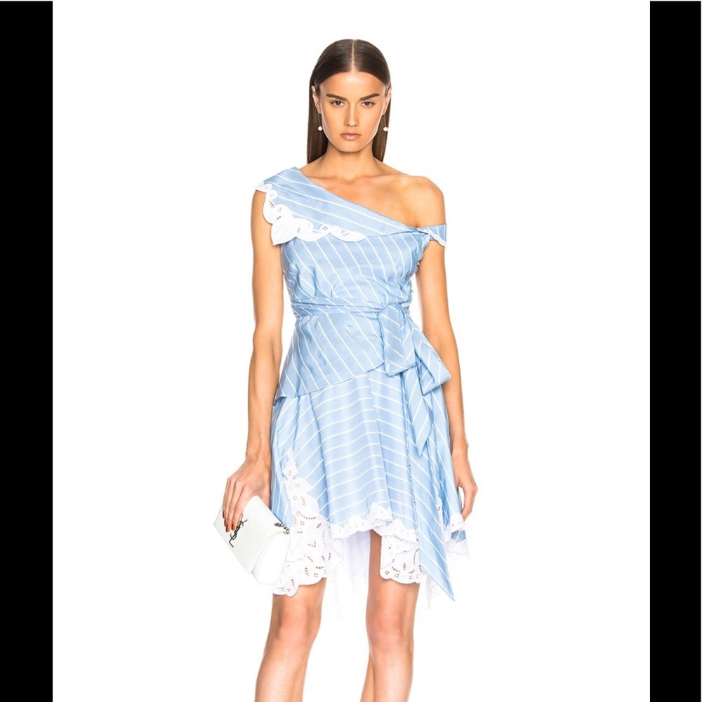 Jonathan Simkhai Scalloped Wrap Dress Size 6 NWT